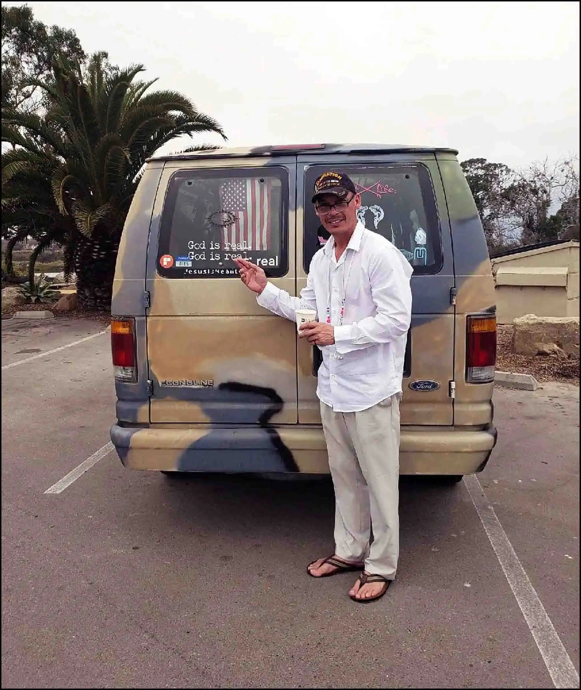 Putting God first, Book Author & Veteran David Haave meets fellow veterans Ventura, CA, USA... -- David Haave